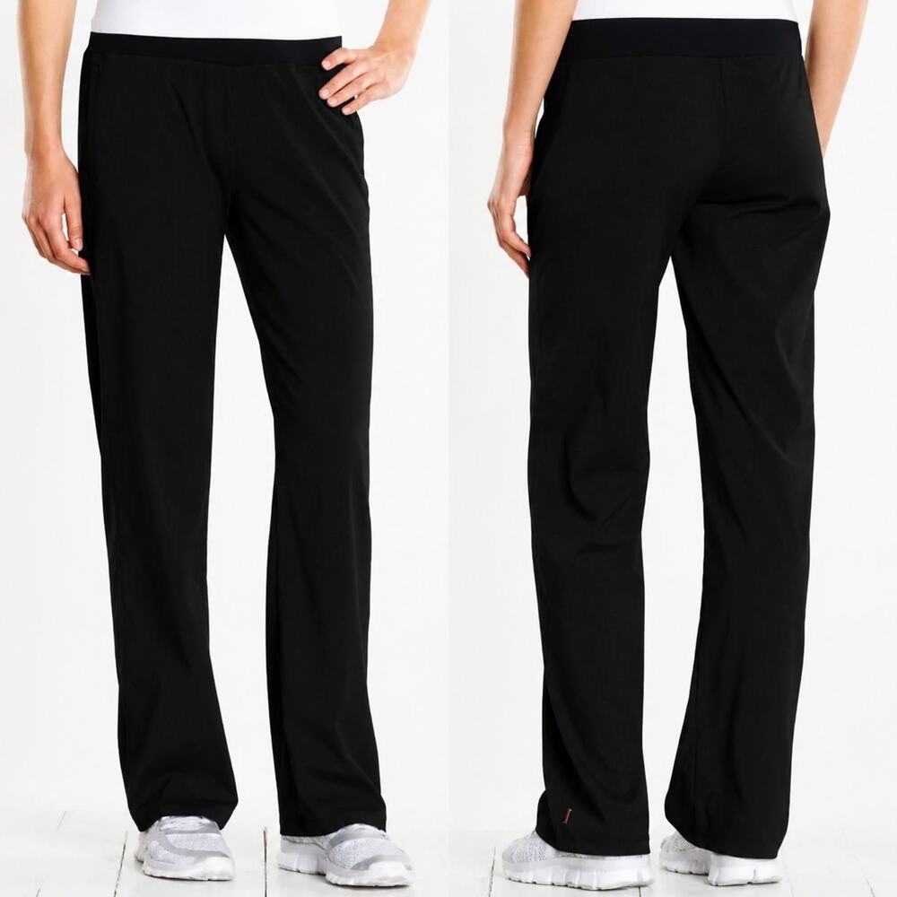 Lucy Do Everything Pant Black Wide Leg Womens Size XL Activewear Stretch Pockets